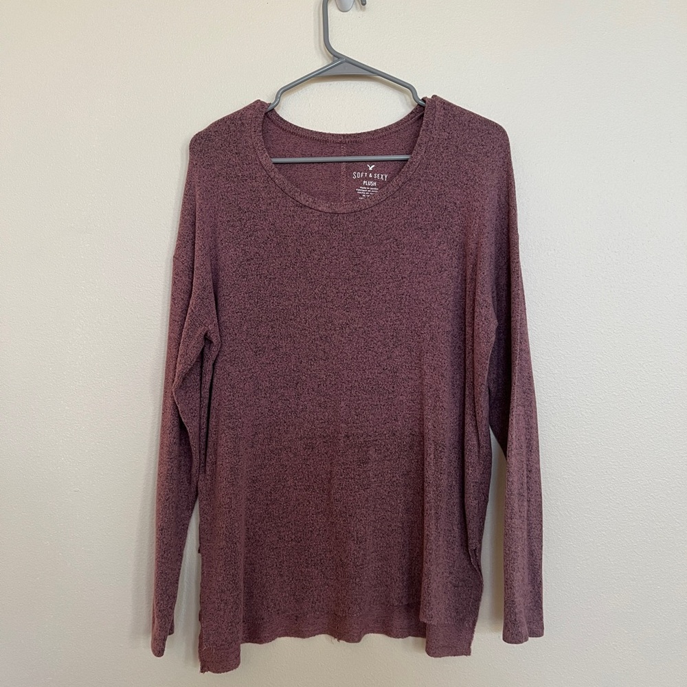 Dusty Pink AEO Soft + Sexy Sweater